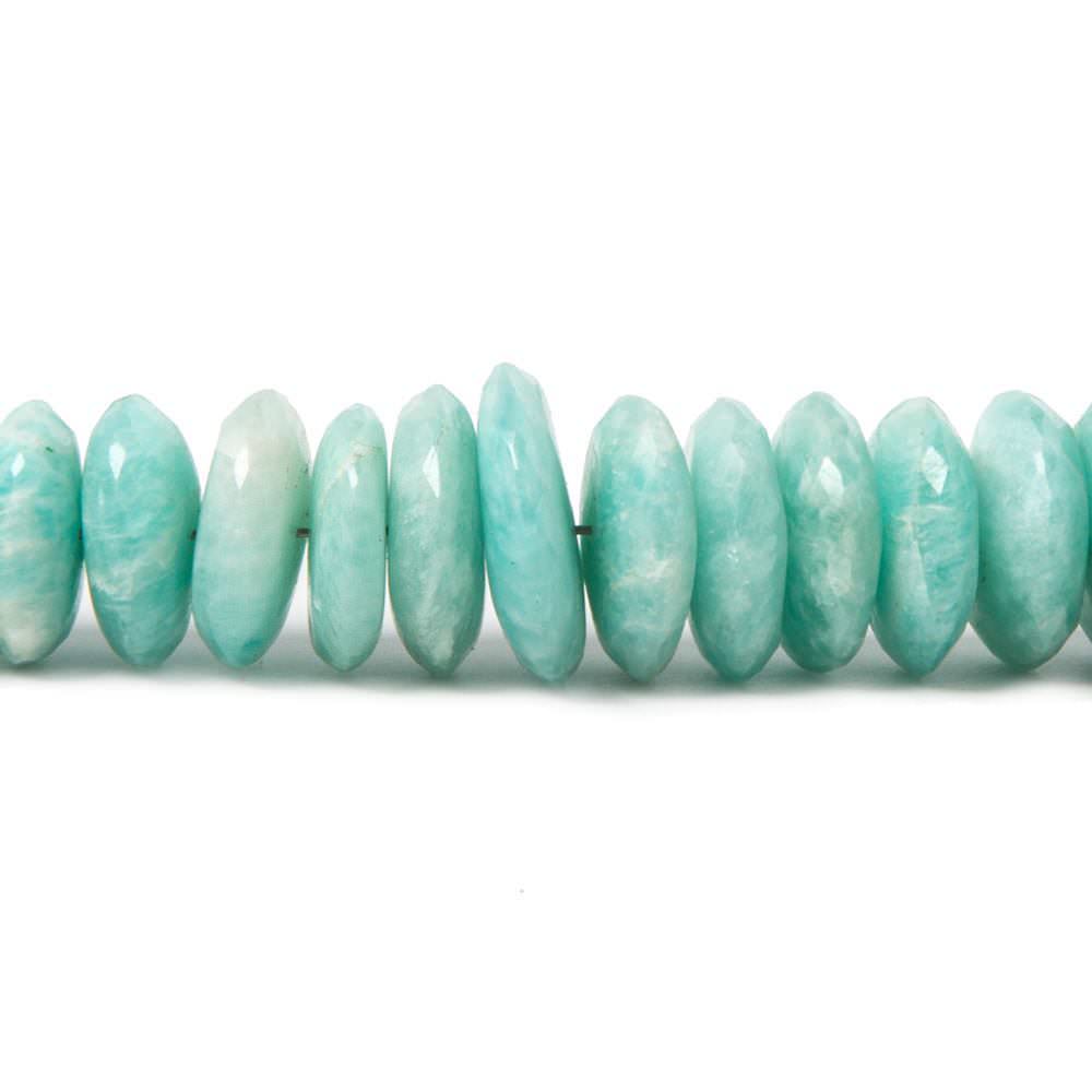 6-12mm Amazonite German Faceted Rondelle Beads 16 inch 130 pieces