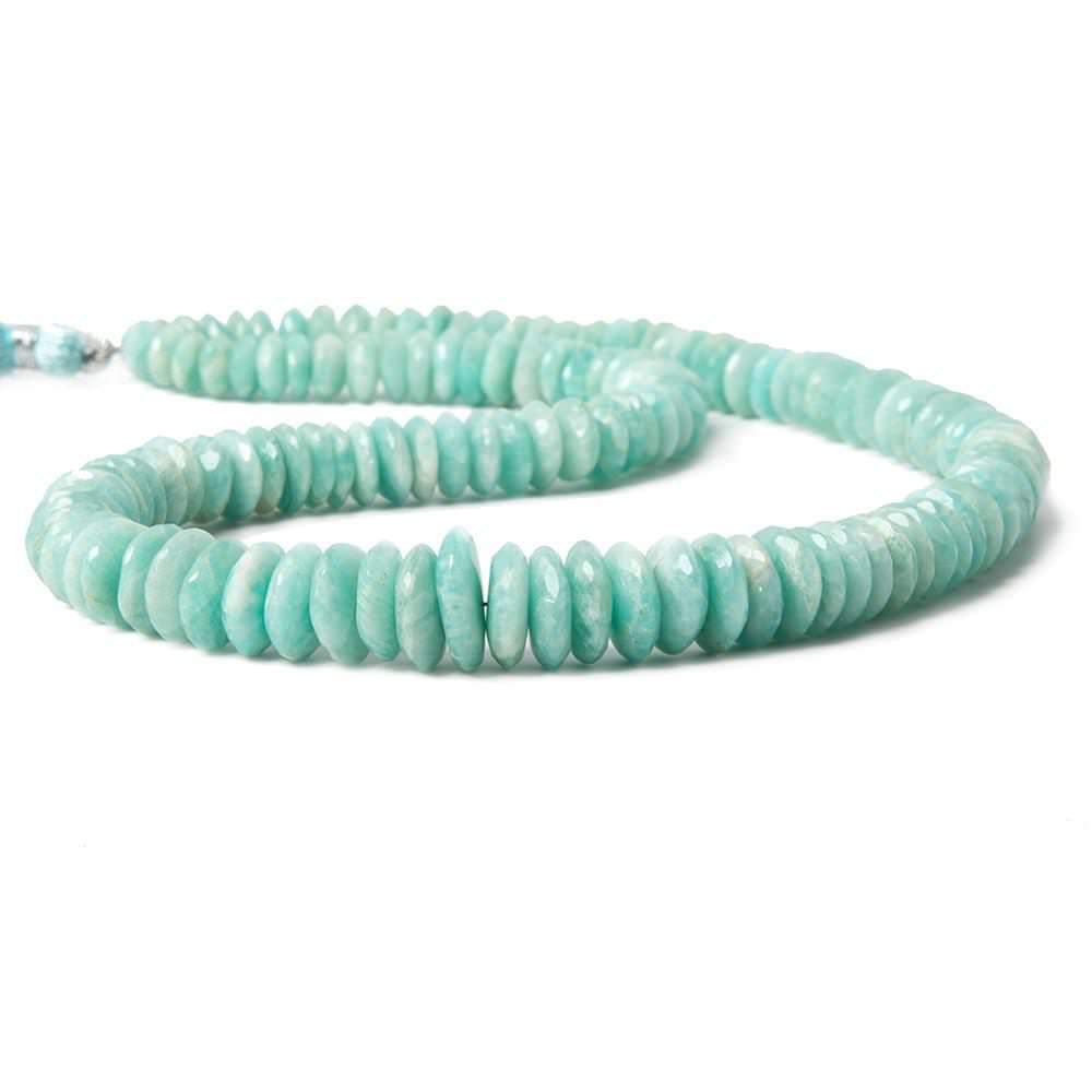 6-12mm Amazonite German Faceted Rondelle Beads 16 inch 130 pieces