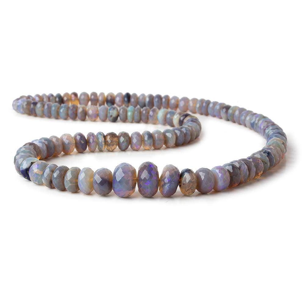 6-12mm Australian Purple Opal faceted rondelles 18 inch 108 beads AAA