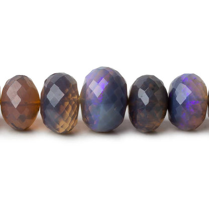 6-12mm Australian Purple Opal faceted rondelles 18 inch 108 beads AAA