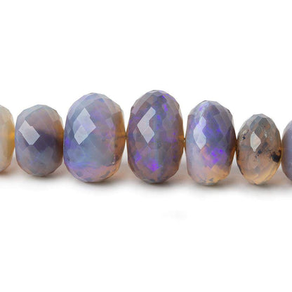 6-12mm Australian Purple Opal faceted rondelles 18 inch 108 beads AAA