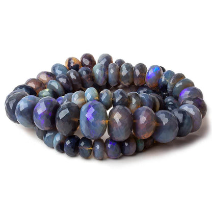 6-12mm Australian Purple Opal faceted rondelles 18 inch 108 beads AAA