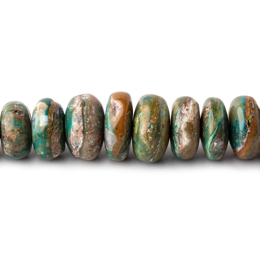 6-12mm Blue Peruvian Opal ( Opalina ) plain rondelle beads 20 inch 110 pieces