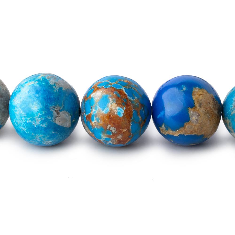 6-12mm Ceruleite Plain Round Beads 18 inch 57 pieces