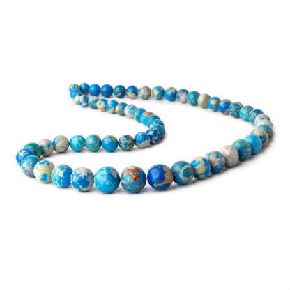 6-12mm Ceruleite Plain Round Beads 18 inch 57 pieces