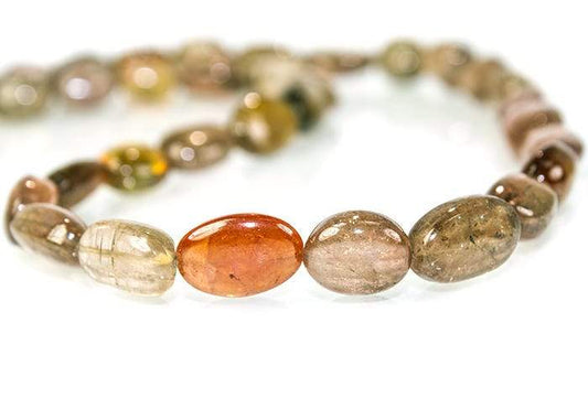 6-12mm Polychromatic Tourmaline Straight Drill Plain Nugget