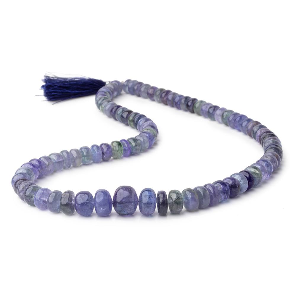 6-12mm Tanzanite Plain Rondelle Beads 17 inch 85 pieces A