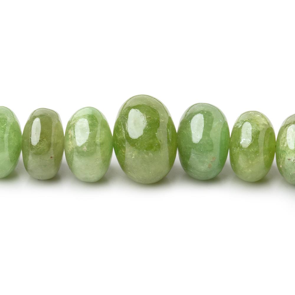 6-12mm Tsavorite Garnet Plain Rondelle Beads 18 inch 99 pieces AA