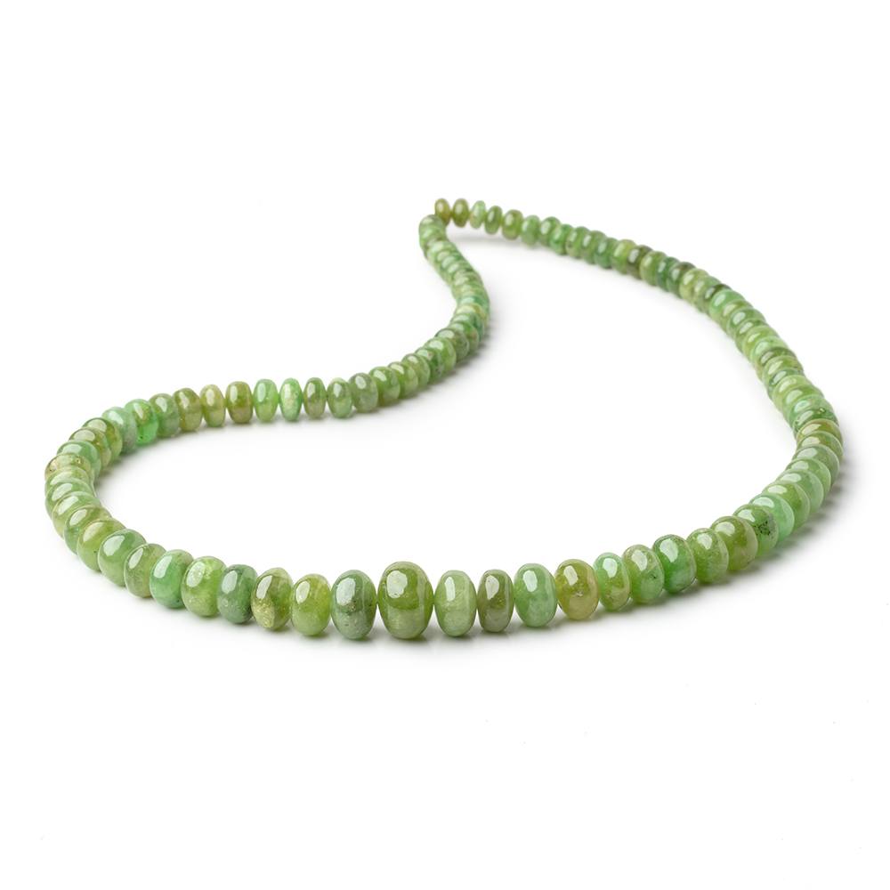 6-12mm Tsavorite Garnet Plain Rondelle Beads 18 inch 99 pieces AA
