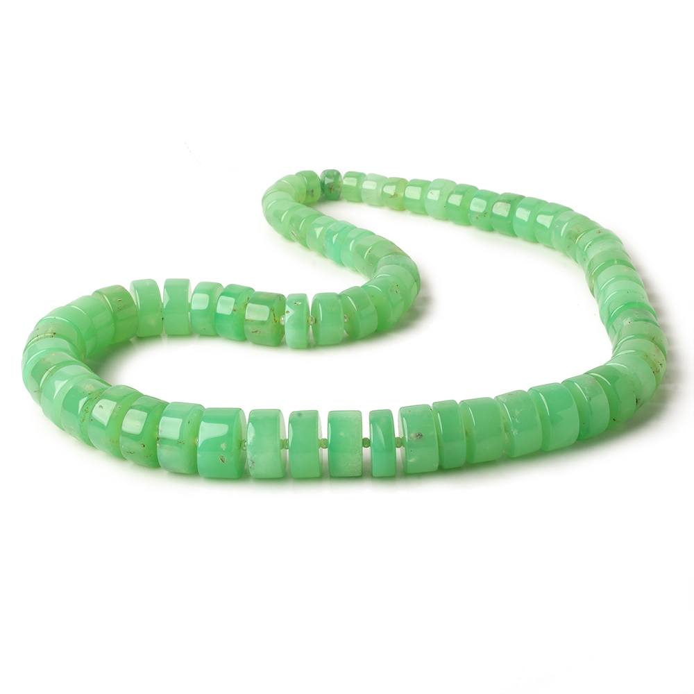 6-13mm Chrysoprase Plain Hishi beads 16 inch 68 pieces AA