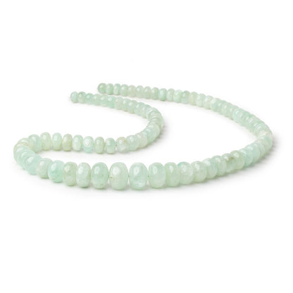 6-13mm Green Beryl Plain Rondelle Beads 18 inch 81 pieces AA