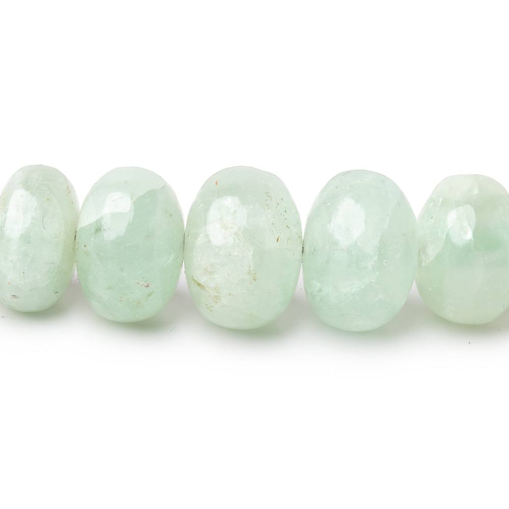 6-13mm Green Beryl Plain Rondelle Beads 18 inch 81 pieces AA