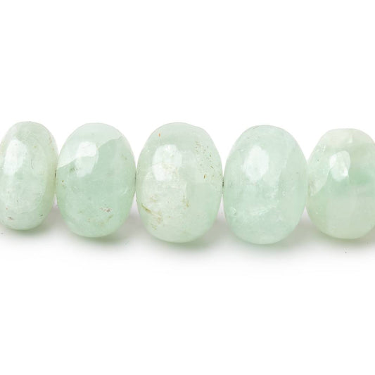 6-13mm Green Beryl Plain Rondelle Beads 18 inch 81 pieces AA