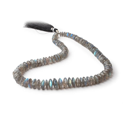 6-13mm Labradorite German Faceted Rondelle Beads 16 inch 103 pieces