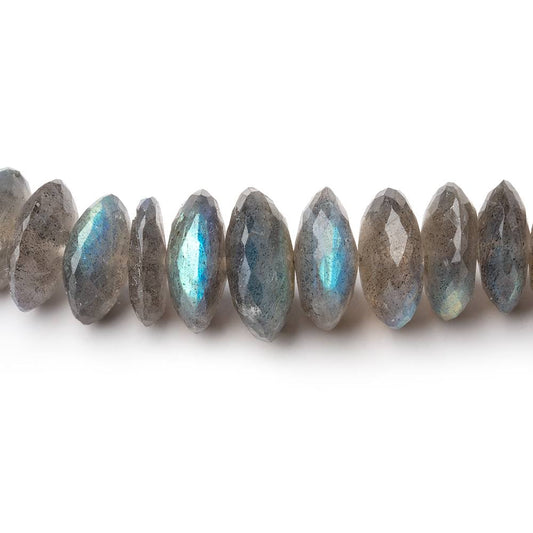 6-13mm Labradorite German Faceted Rondelle Beads 16 inch 103 pieces