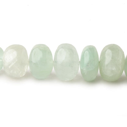 6-14.5mm Green Beryl plain rondelle beads 18 inch 78 pieces