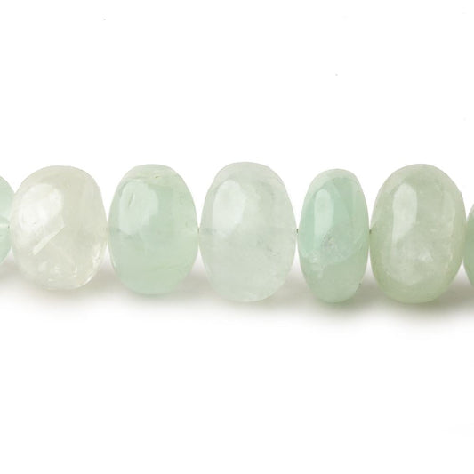 6-14.5mm Green Beryl plain rondelle beads 18 inch 78 pieces