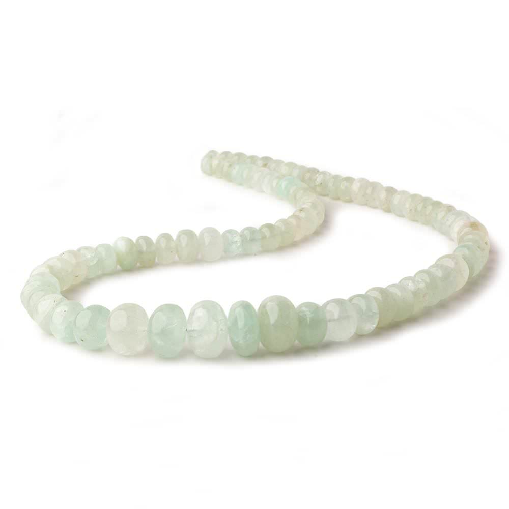 6-14.5mm Green Beryl plain rondelle beads 18 inch 78 pieces