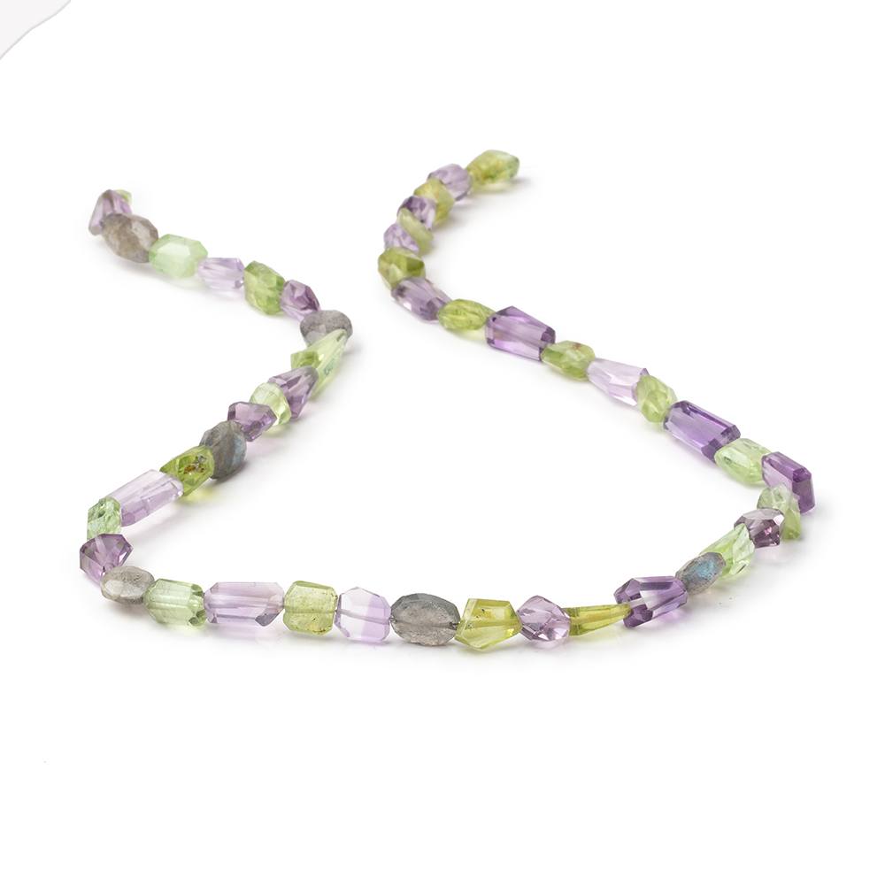 6-16mm Multi Gemstone Faceted Nugget Beads 16 inch 47 pieces