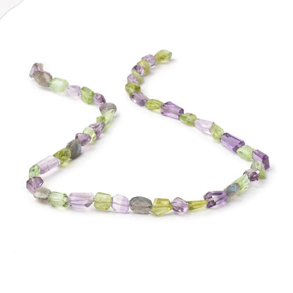 6-16mm Multi Gemstone Faceted Nugget Beads 16 inch 47 pieces