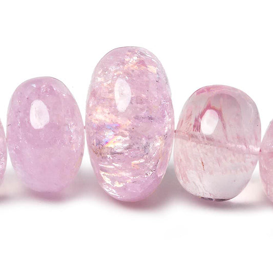 6-21mm Morganite unfaceted rondelle beads 19 inch 79 pieces AAA