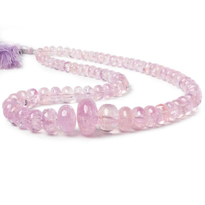 6-21mm Morganite unfaceted rondelle beads 19 inch 79 pieces AAA