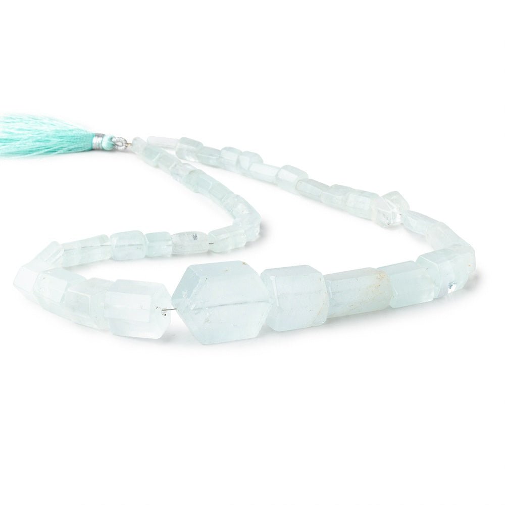 6-24mm Aquamarine Straight Drilled Natural Crystals 16 inch 39 beads