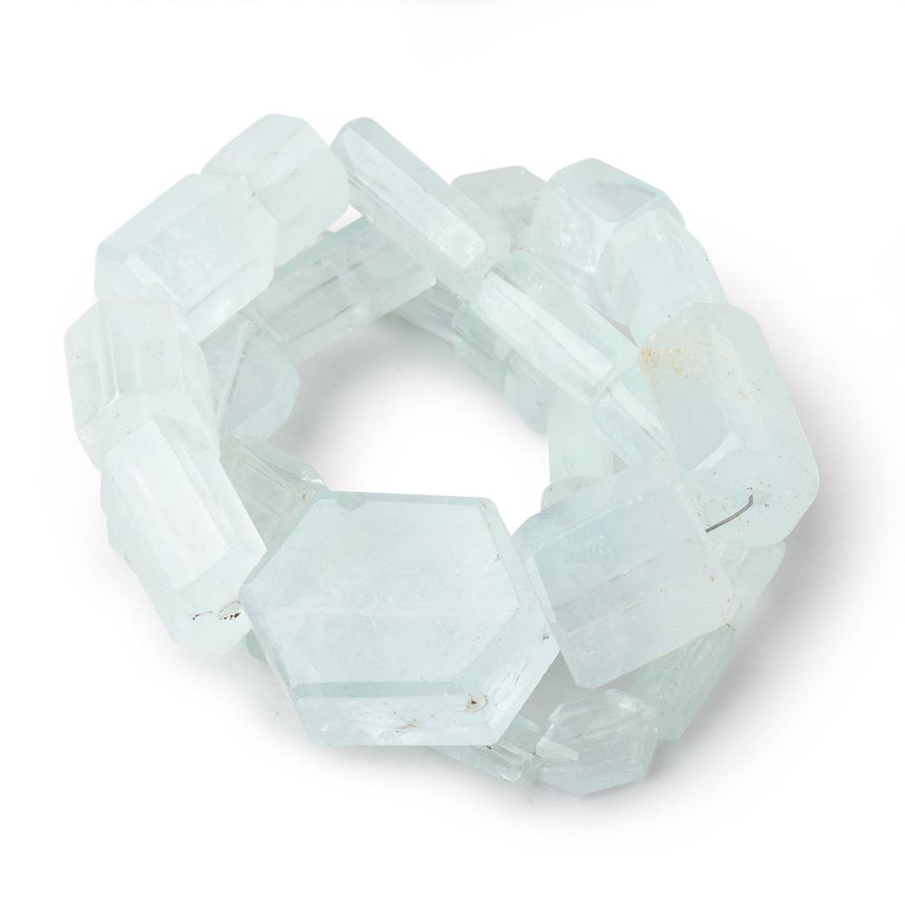6-24mm Aquamarine Straight Drilled Natural Crystals 16 inch 39 beads