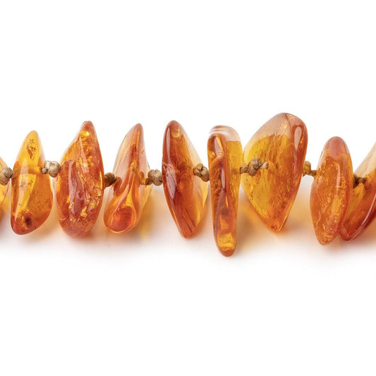 6-24mm Golden Amber Plain Nuggets 28 inch 112 beads