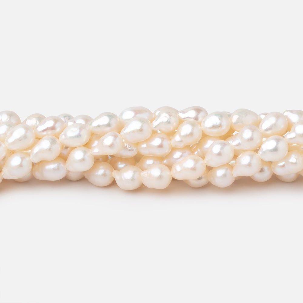 6-6.5mm Creamy Petite Ultra Baroque Freshwater Pearls 16 inch 66 Beads