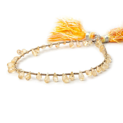 6-6.5mm Imperial Topaz Faceted Tear Drop Beads 8 inch 40 pieces