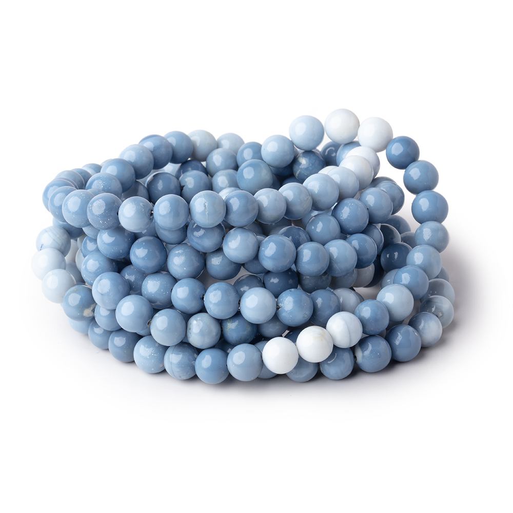 6-6.5mm Owyhee Blue Opal Plain Round Beads 18 inch 75 pieces