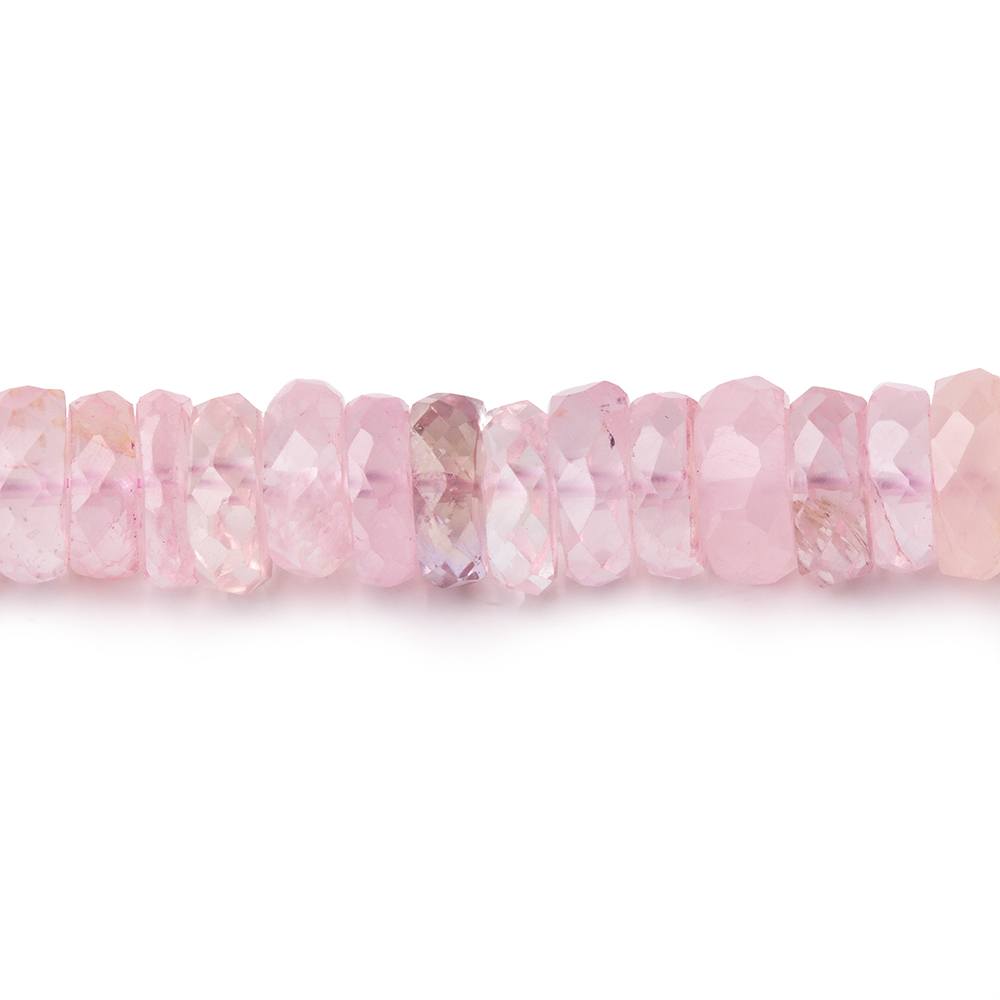 6-6.5mm Rose Quartz Faceted Heishi Beads 8 inch 80 pieces