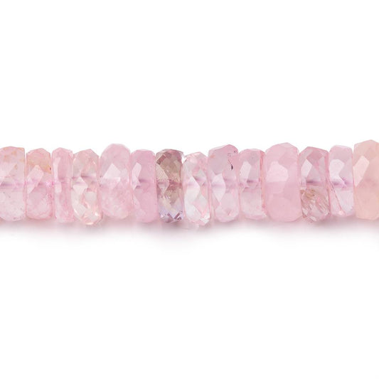 6-6.5mm Rose Quartz Faceted Heishi Beads 8 inch 80 pieces
