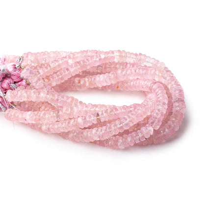 6-6.5mm Rose Quartz Faceted Heishi Beads 8 inch 80 pieces