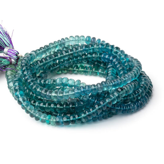 6-6.5mm Shaded Fluorite Plain Rondelle Beads 16 inch 108 pieces AA