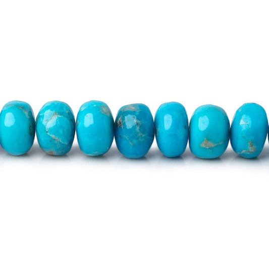 6-6.5mm Sleeping Beauty Turquoise Plain Rondelle Beads 18 inch 112 pieces AA