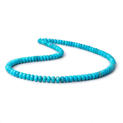 6-6.5mm Sleeping Beauty Turquoise Plain Rondelle Beads 18 inch 112 pieces AA