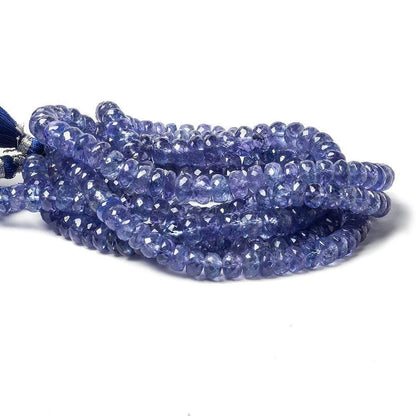 4.8-5mm Tanzanite faceted rondelle beads 15 inch 148 pieces AAA Grade