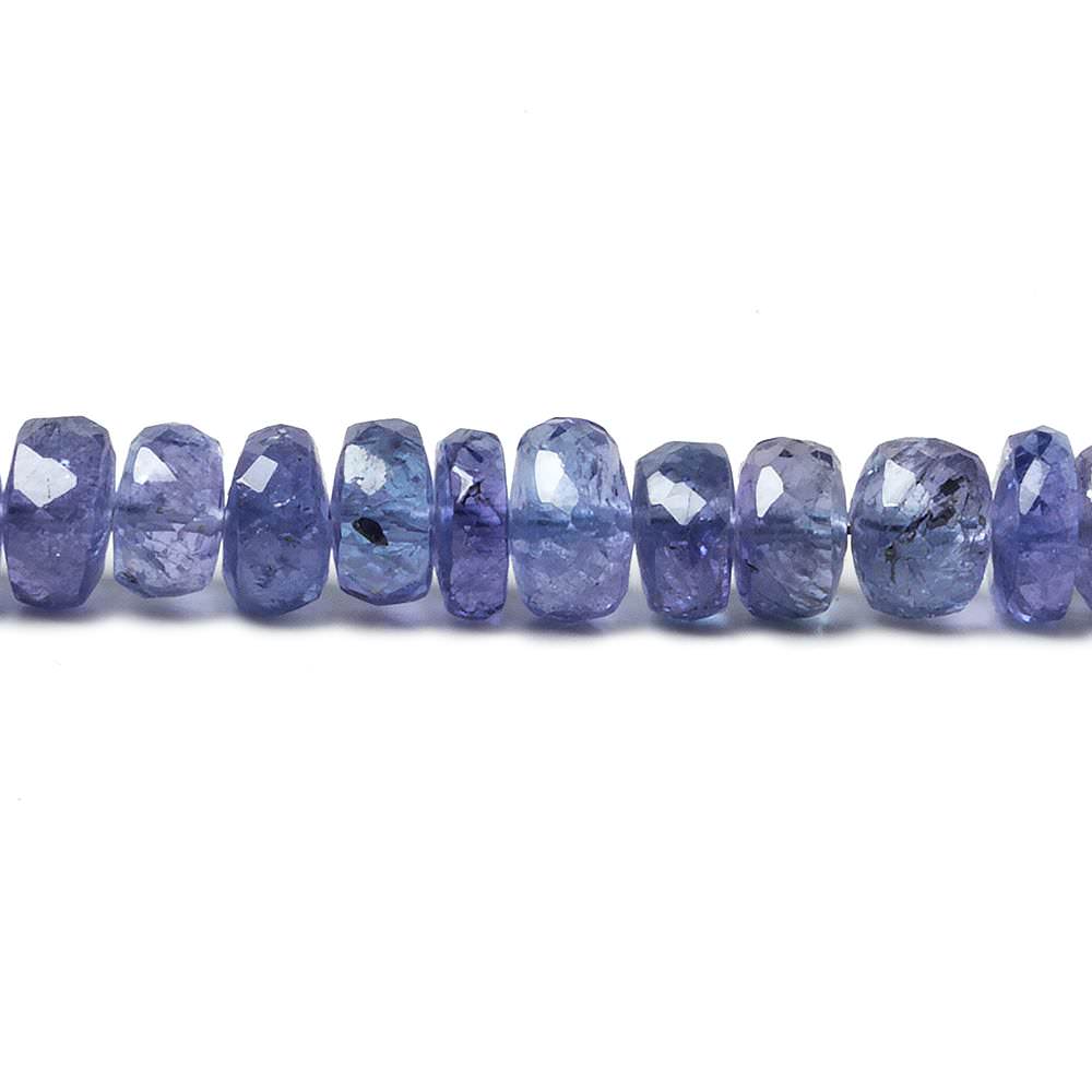 4.8-5mm Tanzanite faceted rondelle beads 15 inch 148 pieces AAA Grade