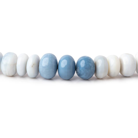6-7.5mm Shaded Owyhee Denim Blue Opal Plain Rondelle Beads 18 inch 112 pieces