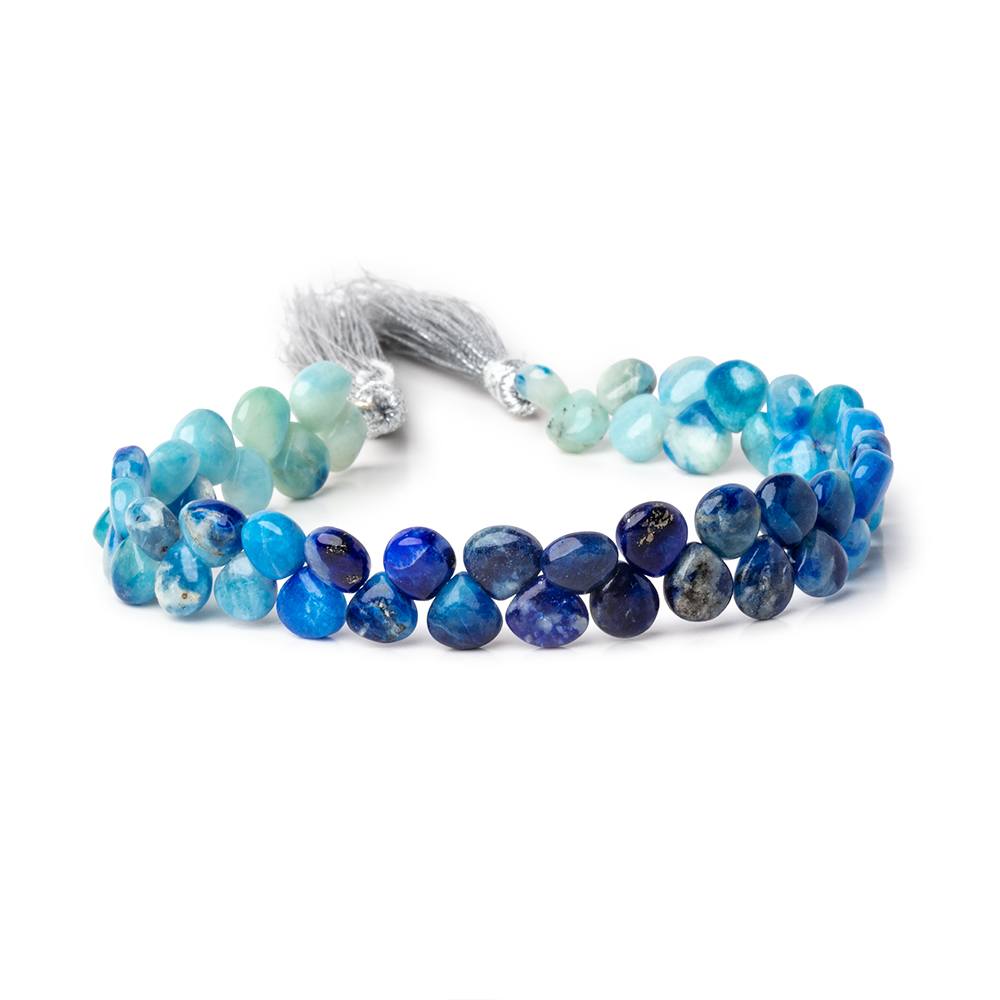 6-7mm Afghanite Plain Heart Beads 7.5 inch 52 pieces AAA