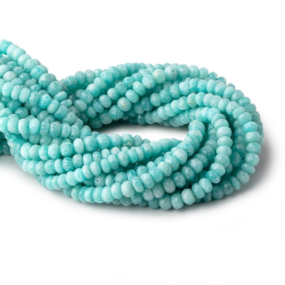 7-8mm Amazonite Faceted Rondelle Beads 14 inch 68 pieces