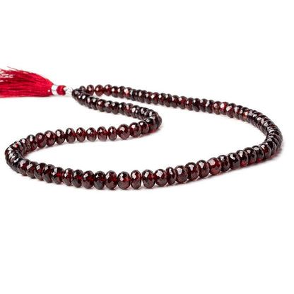 6-7mm Garnet Faceted Rondelle Beads 17 inch 105 pieces A