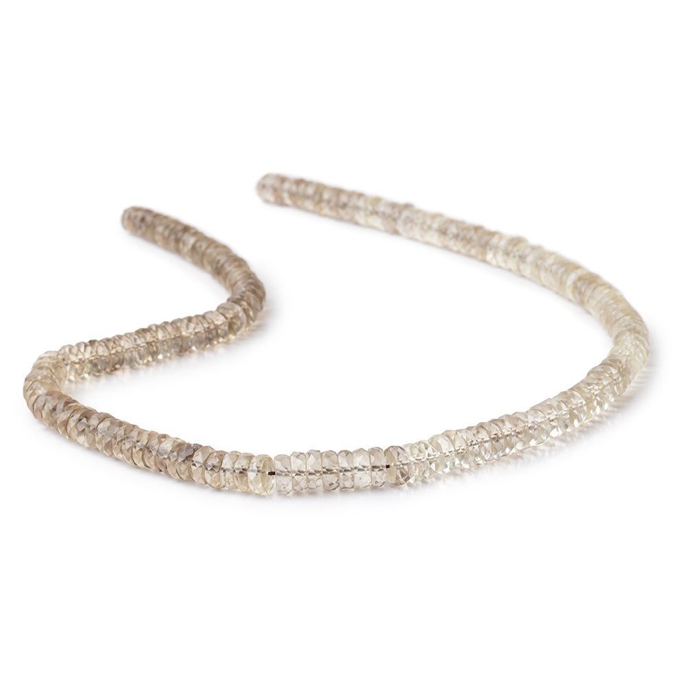 6-7mm Light Smoky Quartz Faceted Heishi Beads 16.5 inch 160 pieces