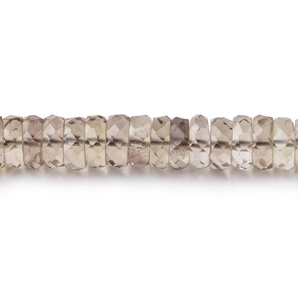 6-7mm Light Smoky Quartz Faceted Heishi Beads 16.5 inch 160 pieces