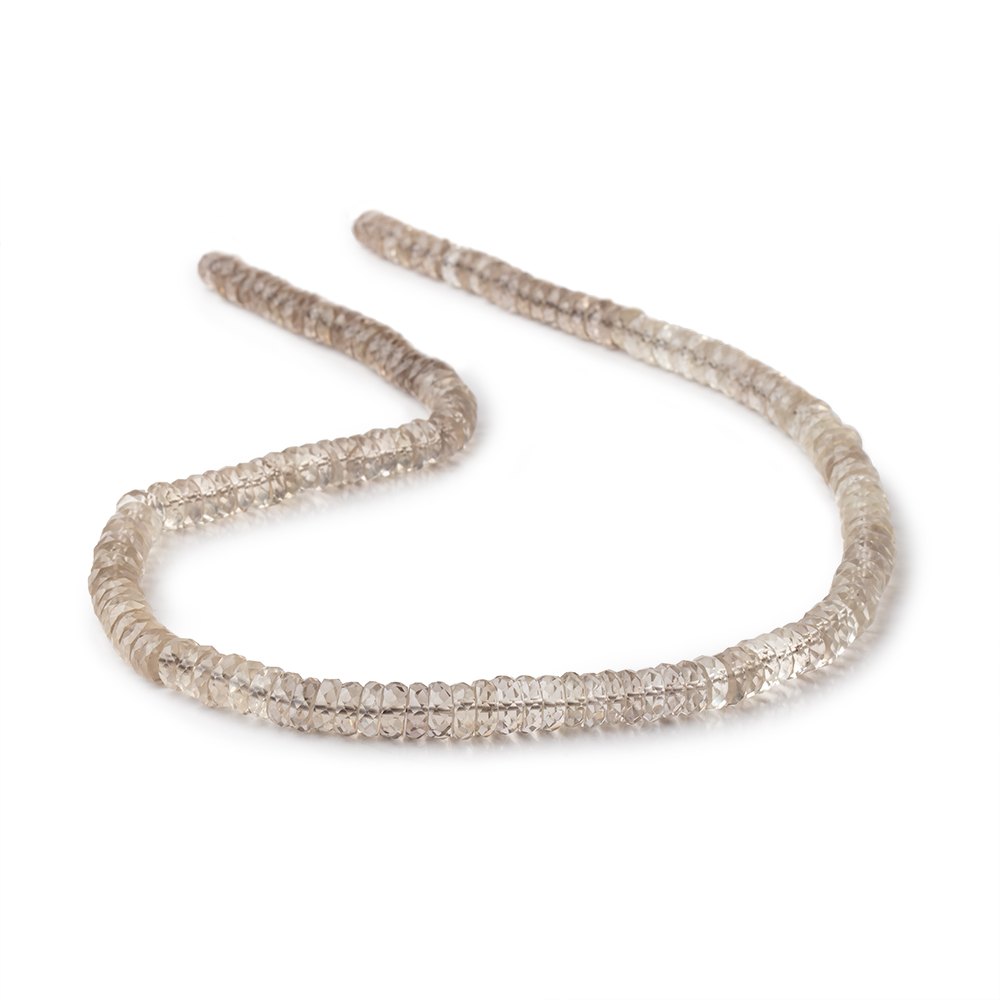 6-7mm Light Smoky Quartz Faceted Heishi Beads 16.75 inch 160 pieces