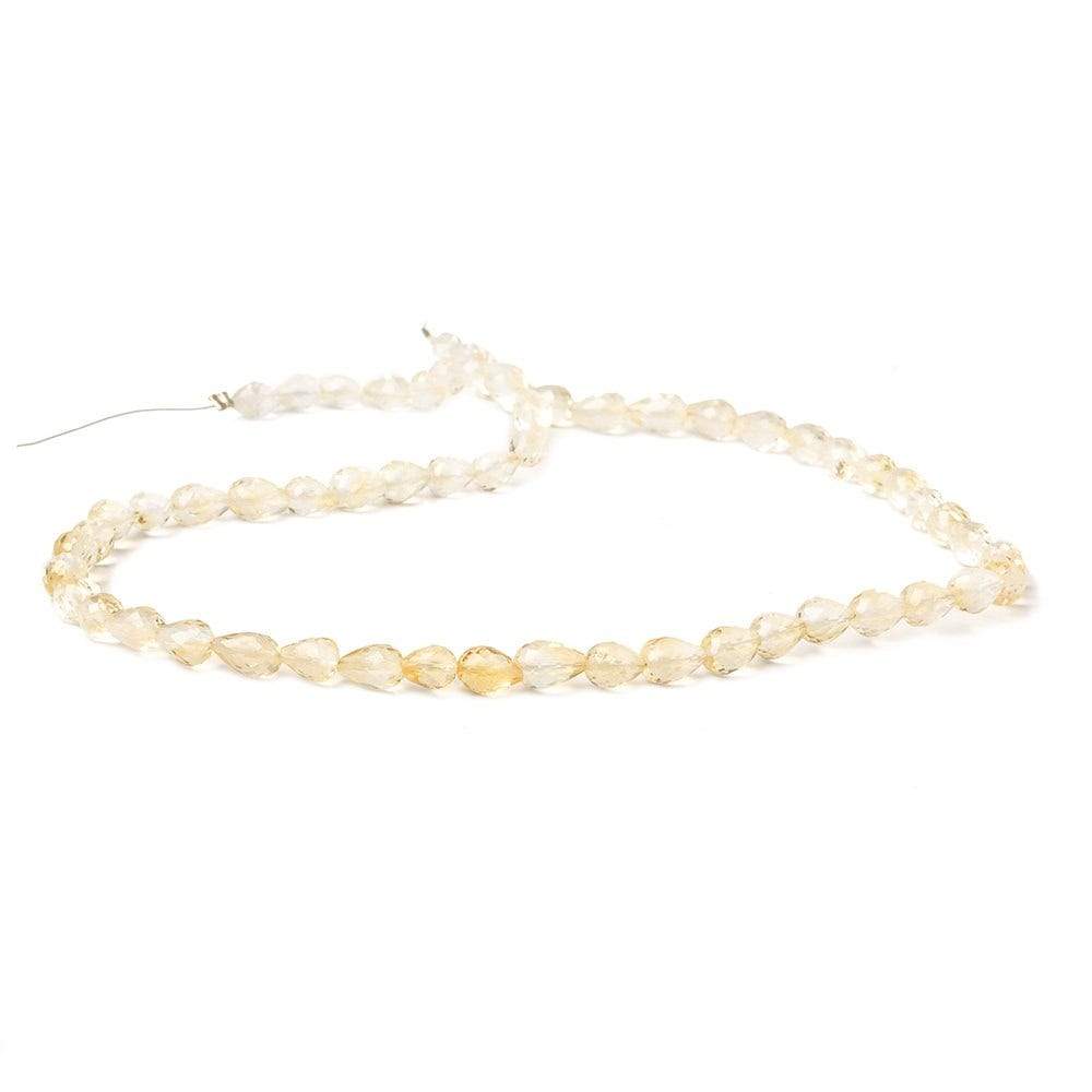 6-7mm Multi Gem Straight Drilled Faceted Tear Drop Beads 16 inch 59 pcs