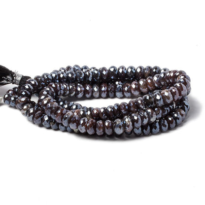 7.5-8.5mm Mystic Chocolate Moonstone faceted rondelle beads 15 inch 80 pieces