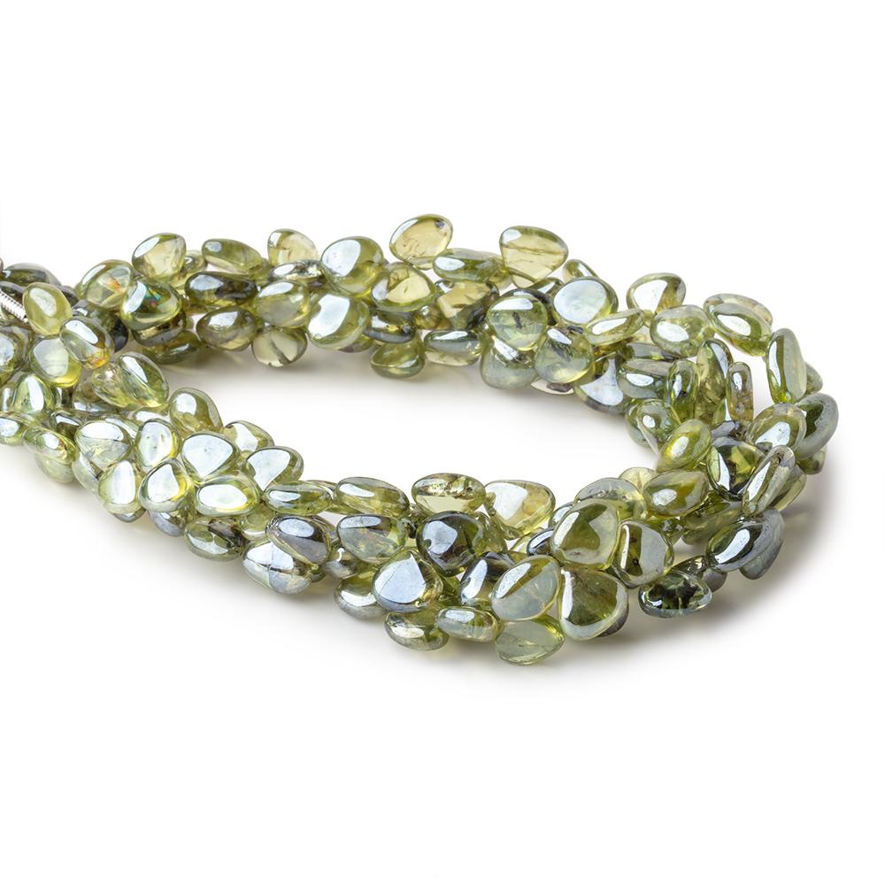 6-7mm Mystic Prehnite Plain Heart Beads 8 inch 58 pieces